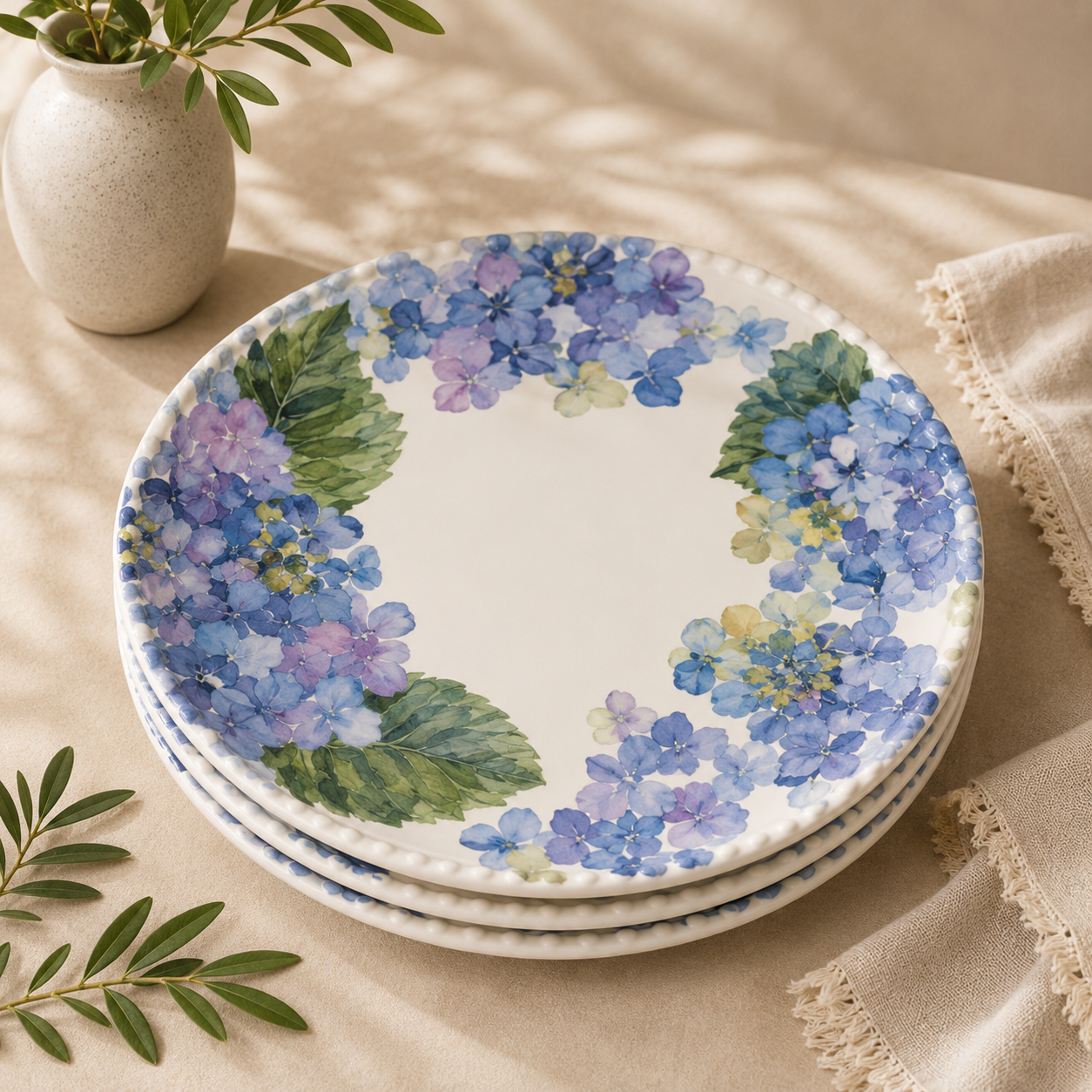 Set de Platos Hortensia